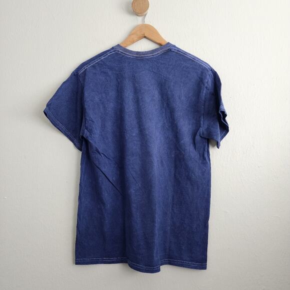 NIRVANA Blue Short Sleeve 100% Cotton Crewneck T-shirt Angel Graphic Top - Picture 6 of 8